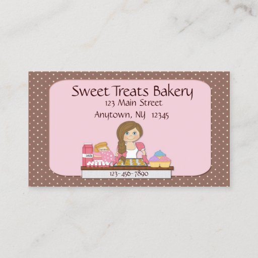 Customizable Bakery Business Card