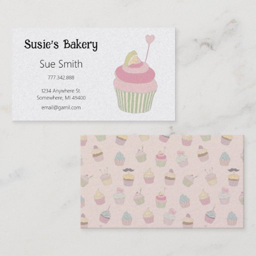 Customizable Bakery Business Card -