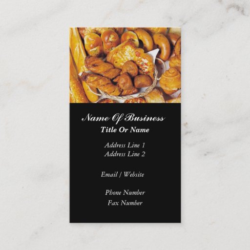 Customizable Bakery Business Card