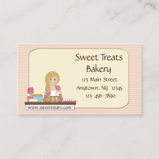 Customizable Bakery Business Card