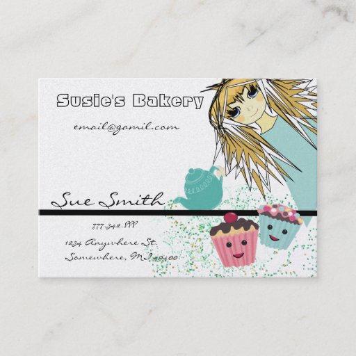 Customizable Bakery Business Card