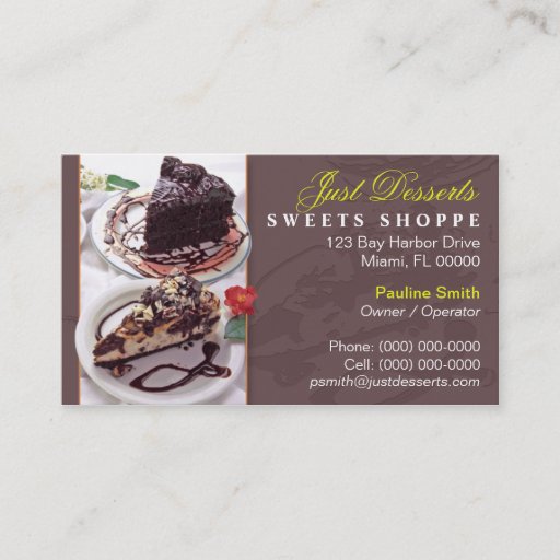 Customizable Bakery Business Card