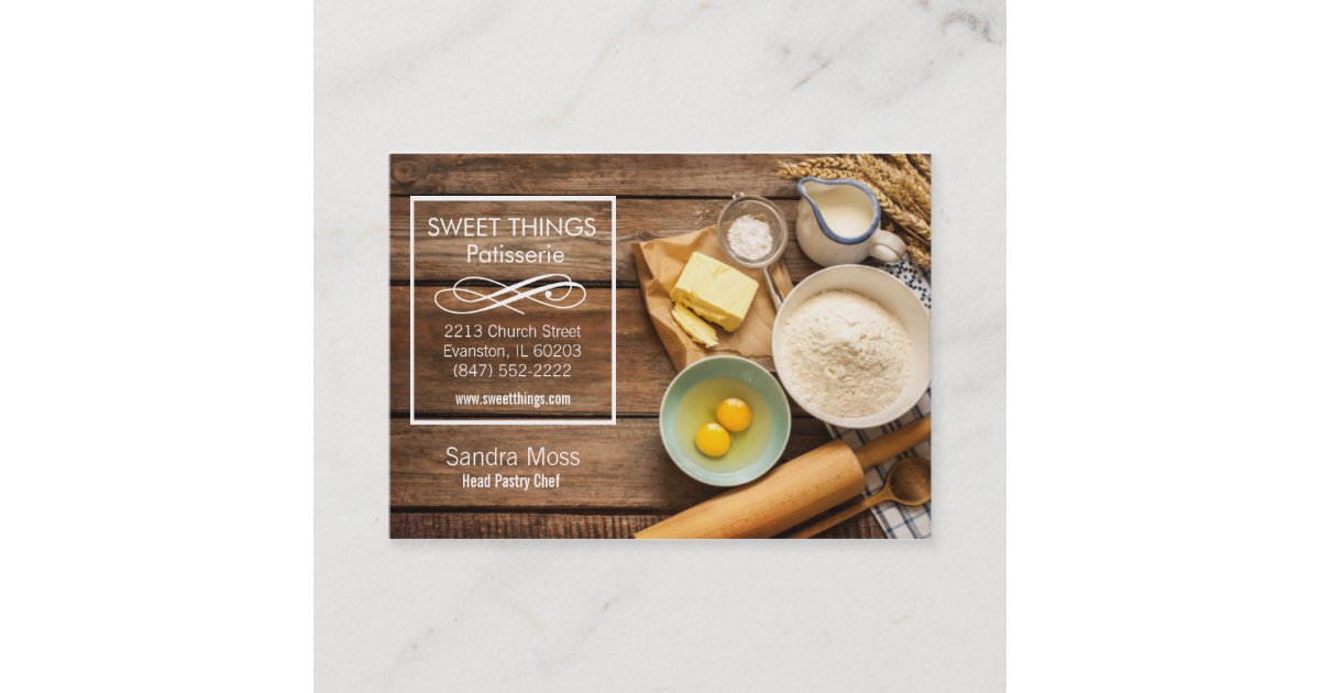 bakery business card Zazzle bakery business card Zazzle