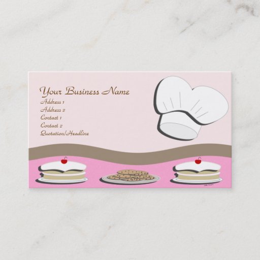 Customizable Bakery Business Card