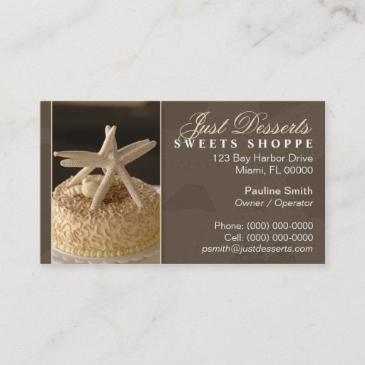 Customizable Bakery Business Card