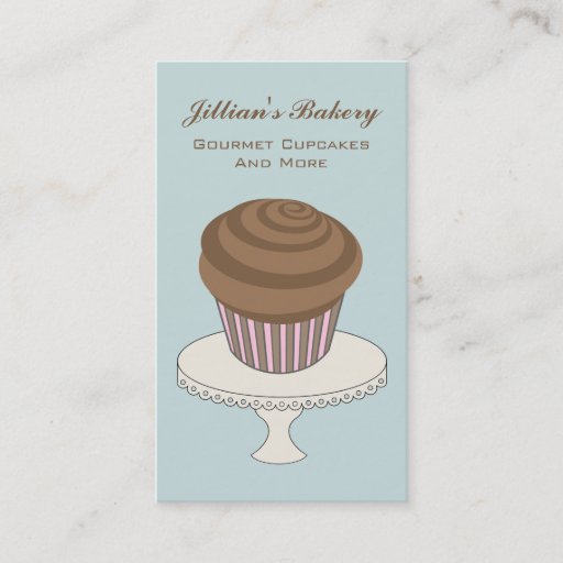 Customizable Bakery Business Card - Chocolate Cupcake