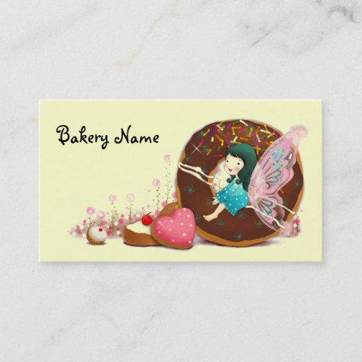 Customizable Bakery Business Card Fairy