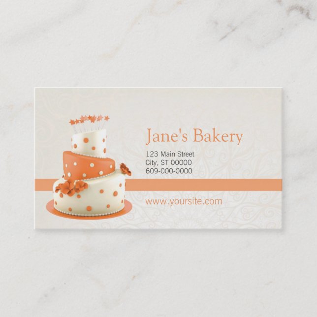 Bakery Business Card Orange (Front)