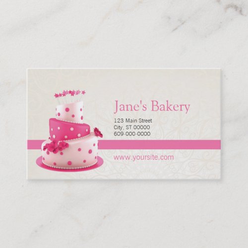 Bakery Business Card Pink