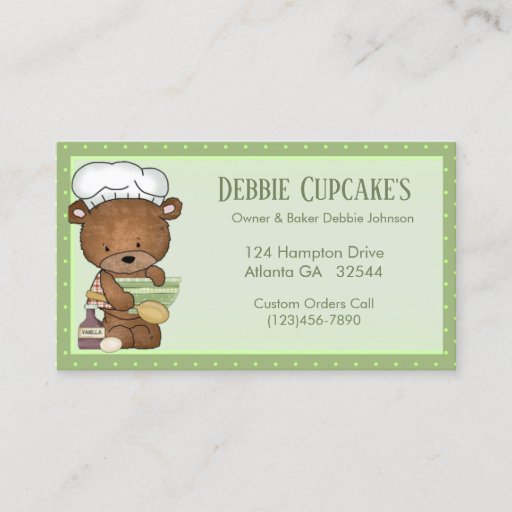 Customizable Bakery Business Cards
