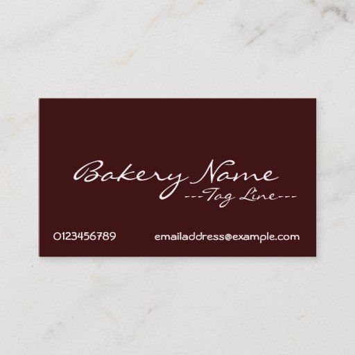 Customizable Bakery Business Cards