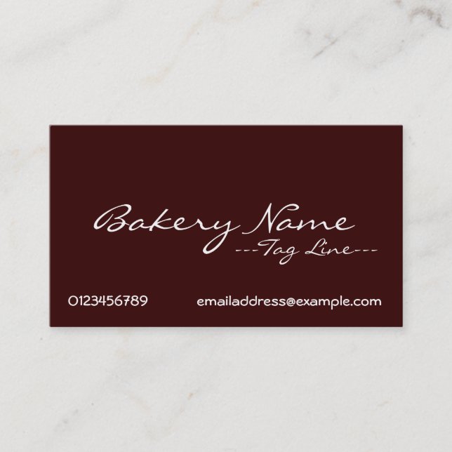 Bakery Business Cards (Front)
