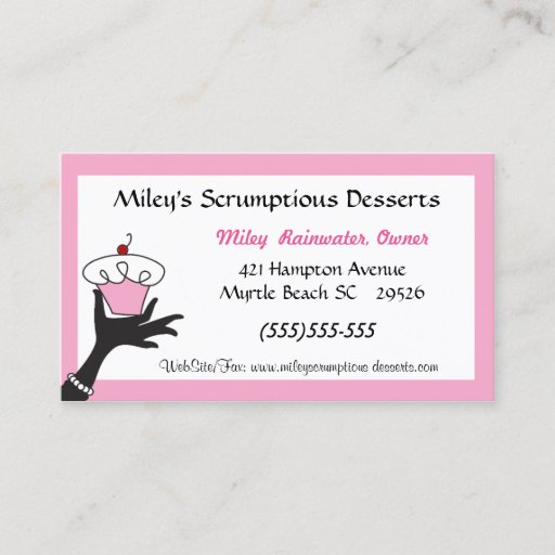 Customizable Bakery Business Cards