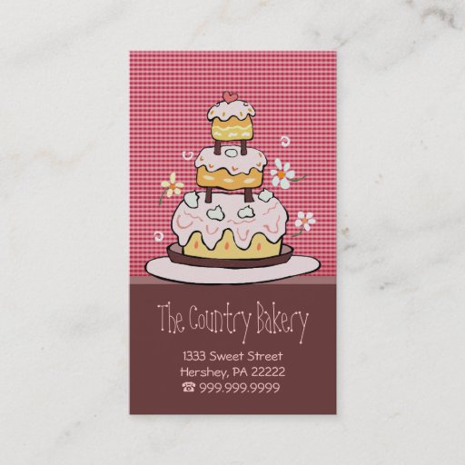 Customizable Bakery Business Cards