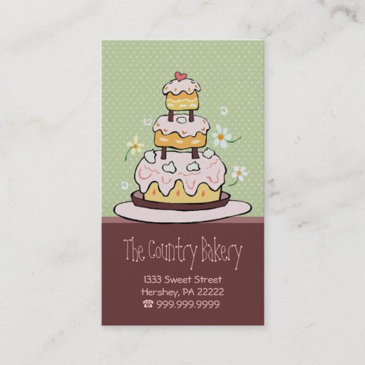 Customizable Bakery Business Cards