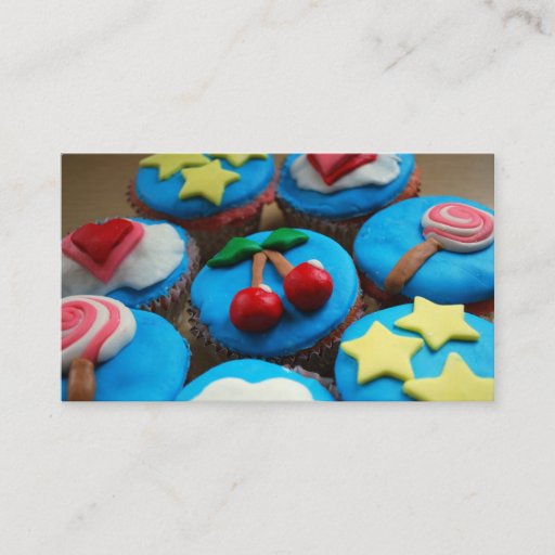 Customizable Bakery Business Cards Cupcakes