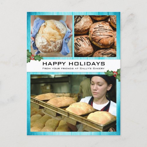 Bakery Business Christmas Holiday Photo Card