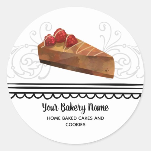 Bakery Business Dessert Packaging Product Classic Round Sticker