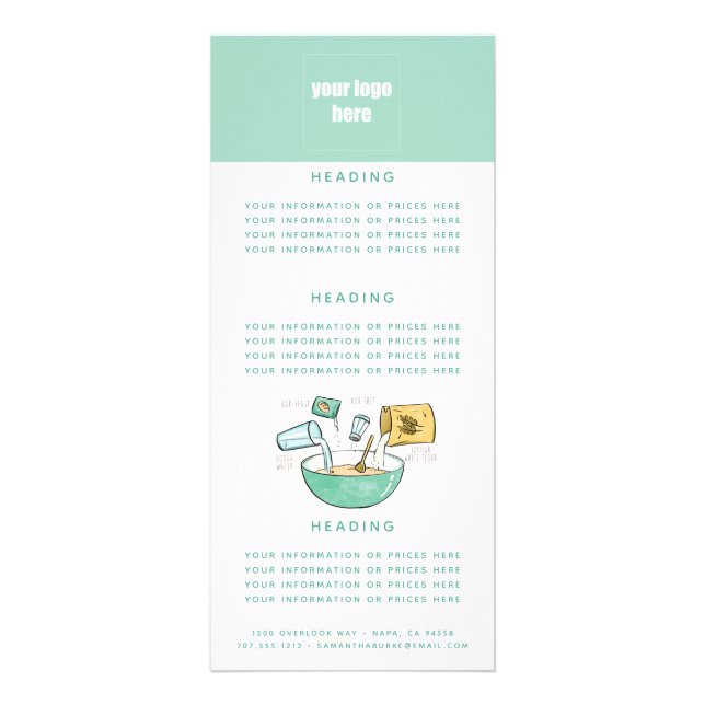 Bakery Business Logo Rack Card (Front)