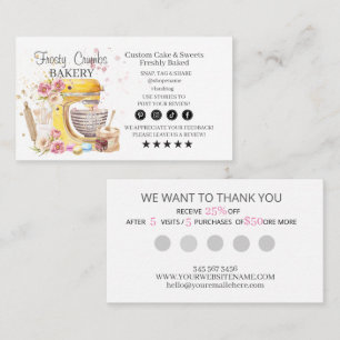 Bakery Business Loyalty Business Card