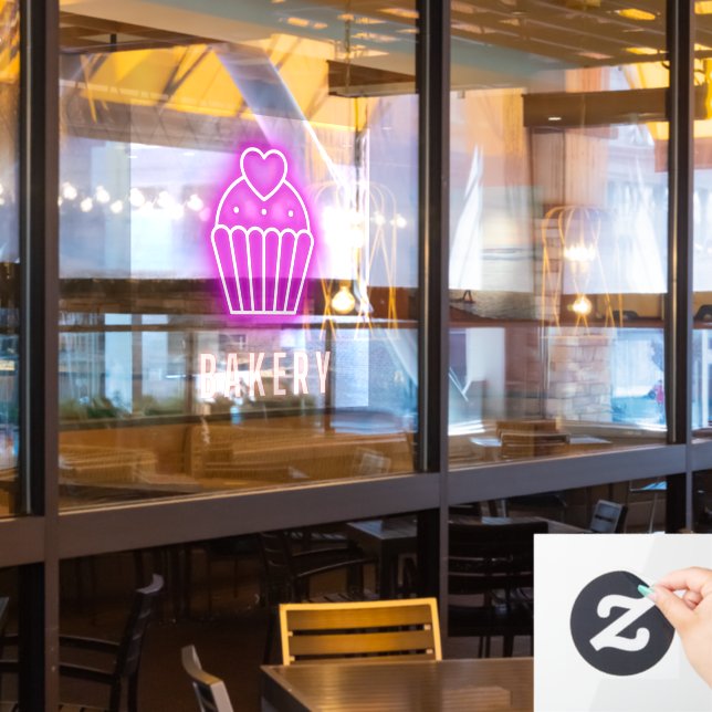 Bakery Business Neon Window Cling (Restaurant Window)