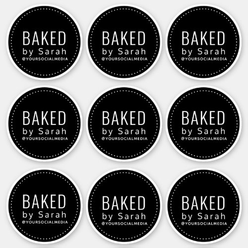Bakery Business Packaging Vinyl Stickers