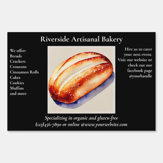 Bakery Business Promotional  Sign (Front)