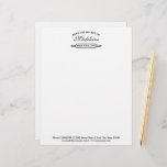Bakery business rolling pin letterhead template<br><div class="desc">Bakery business rolling pin letterhead template template. Elegant stationery for pastry shop,  bakery,  baking company etc. Make your own stationery paper with classy logo. Customizable color text for custom address,  phone,  email and website. Start your business today!</div>