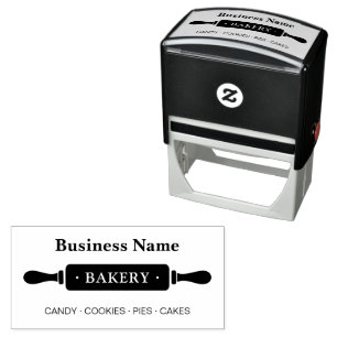 Bakery Business Rolling Pin  Self-inking Stamp