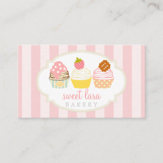 Bakery Cafe Retro Sweet Cupcakes Cute Loyalty Card