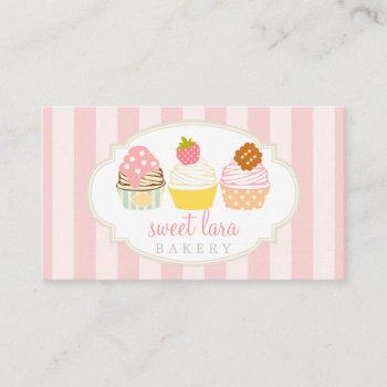 Bakery Cafe Retro Sweet Cupcakes Cute Loyalty Card by Jujulili at Zazzle