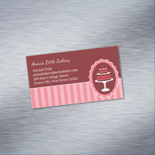 Bakery Cake Business Card Magnet
