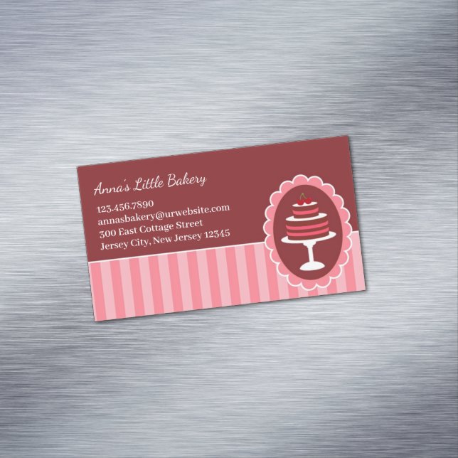 Bakery Cake Business Card Magnet (In Situ)