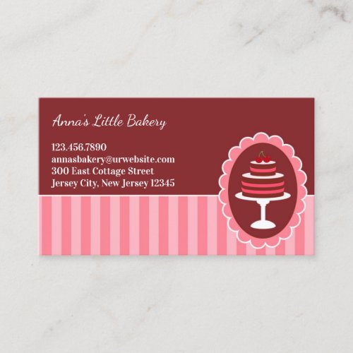 Bakery Cakes Business Cards