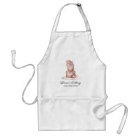 Bakery cake chef dripping chocolate sweet pastry adult apron