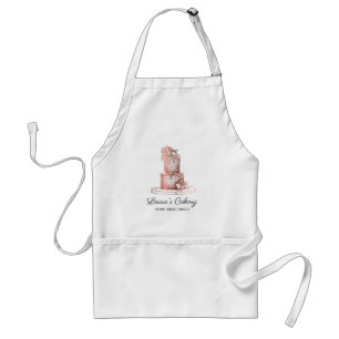 Bakery cake chef dripping chocolate sweet pastry adult apron