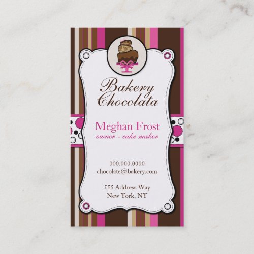 Bakery &amp; Cake Chocolate Overload Business Cards