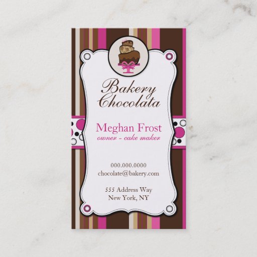 Customizable Bakery &amp; Cake Chocolate Overload Business Cards