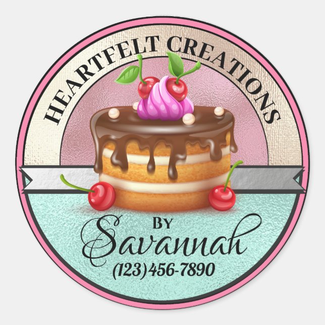 Bakery / Cake Designer / Kitchen Sticker (Front)