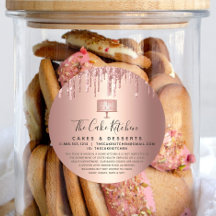 Bakery Cake Rose Gold Copper Glitter Drips Legal