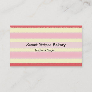 Bakery cake slice customizable business cards