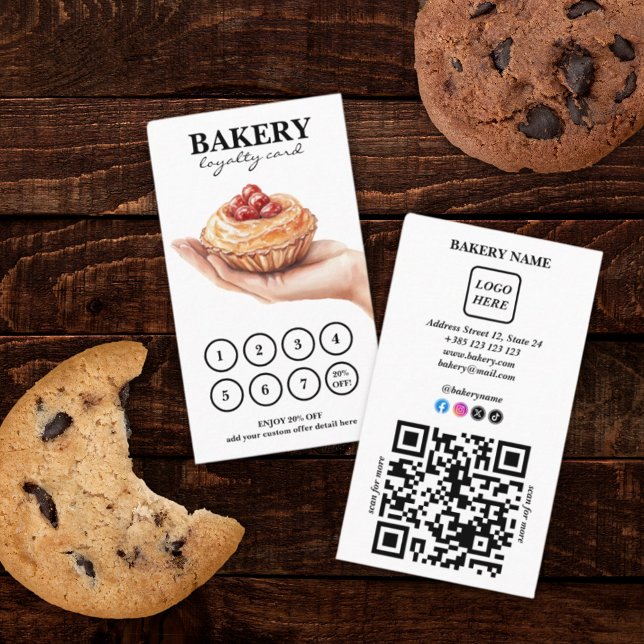 Bakery Cakes QR Code Loyalty Card (Creator Uploaded)