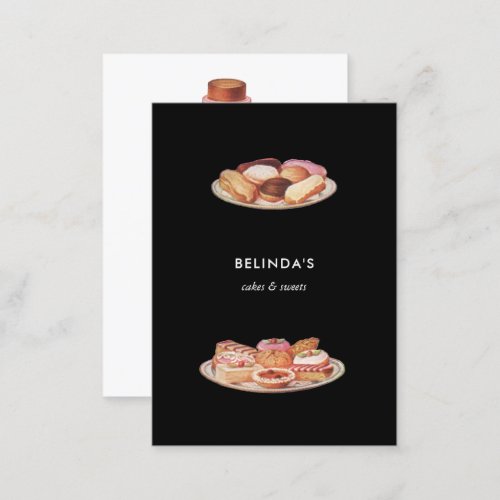 Bakery Cakes Sweets Baking QR Code Social Media Business Card