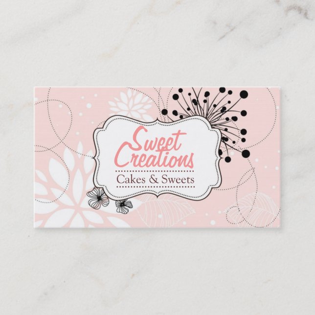 Bakery /Cakes/Sweets Creations Business Card (Front)