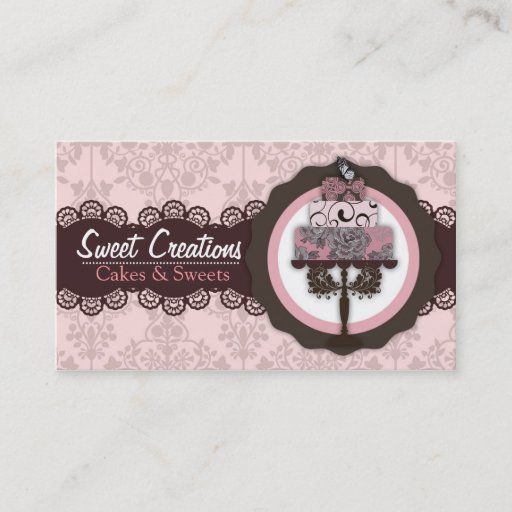 Customizable Bakery/Cakes/Sweets Creations Business Card