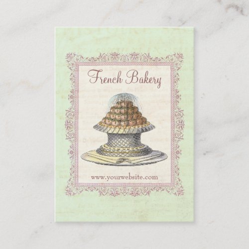 Bakery Candy Shop Elegant Vintage Business Card