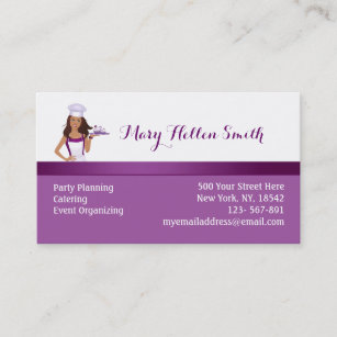 Kids Event Planner Business Cards Zazzle Bakery Cater Party Planner Business Card Template