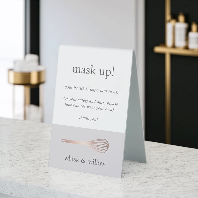 Bakery/Caterer Covid Safety Wear A Mask Table Tent (Creator Uploaded)