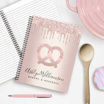 Bakery Catering Pastry Chef Rose Gold Glitter Drip