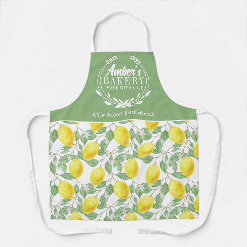 Bakery Chef Apron with wreath